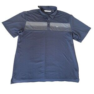 TravisMathew Golf Polo Shirt Men’s XXL Blue Performance Stretch Short Sleeve